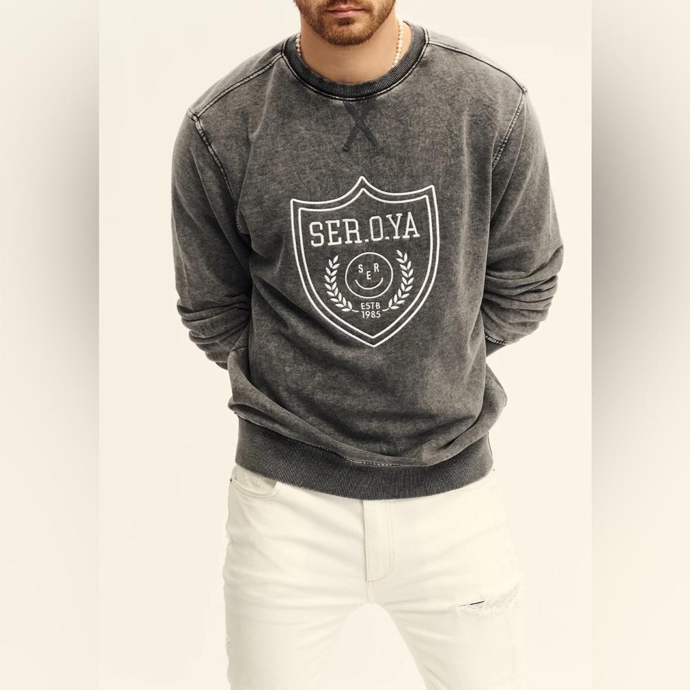 NWT SER.O.YA Issac Sweatshirt in Vintage Black